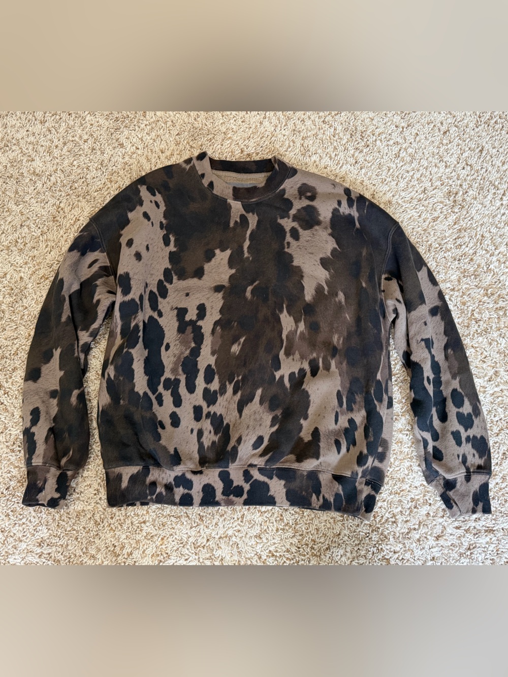 Abercrombie & Fitch Brown and Black Crewneck Sweater